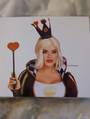 Leg Avenue Black and Red Royal Crown Headband & Heart Scepter Set